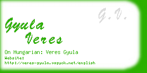 gyula veres business card
